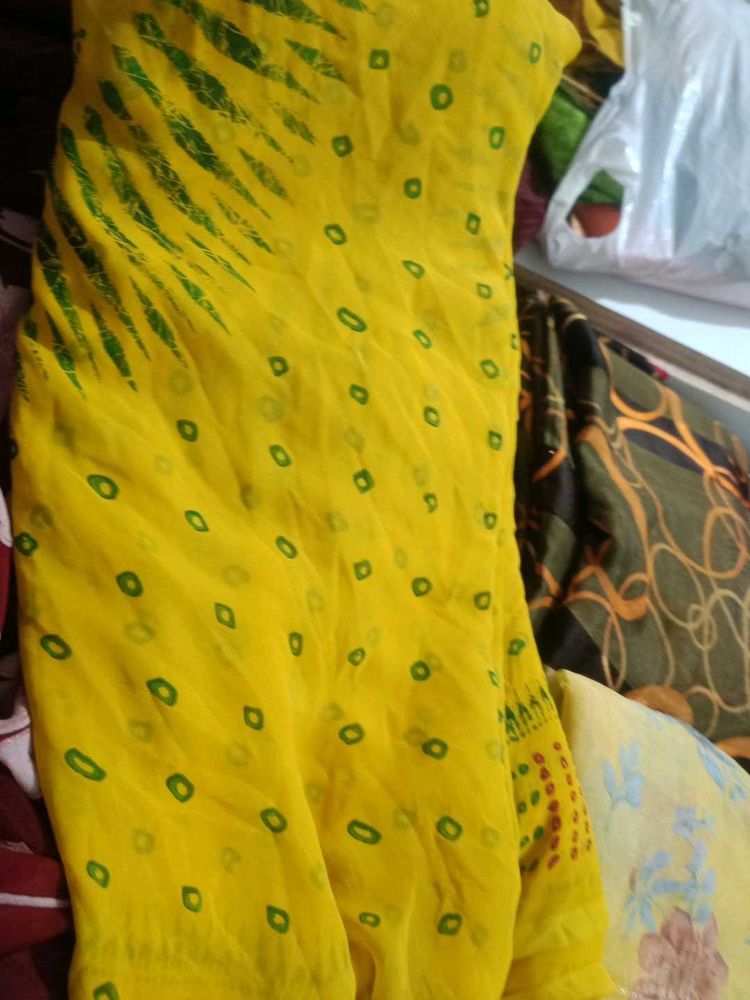 lemon yallow saree