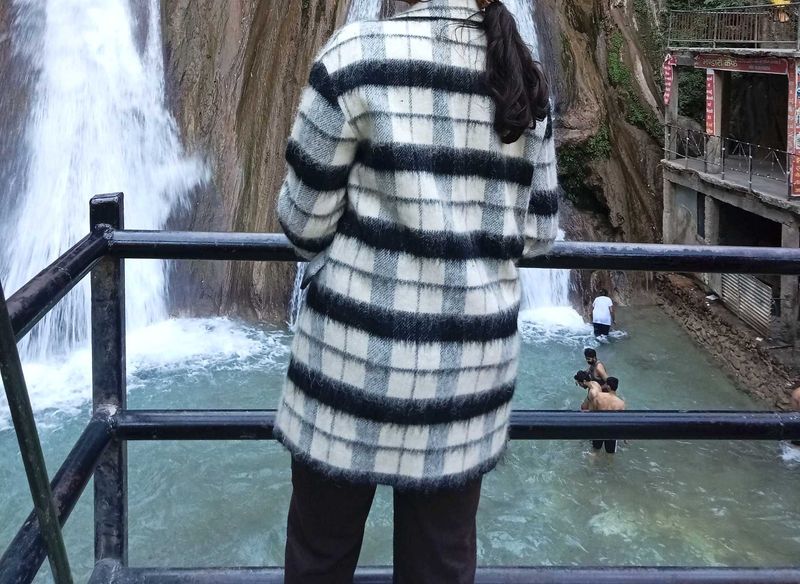 Stylish Plaid Coat