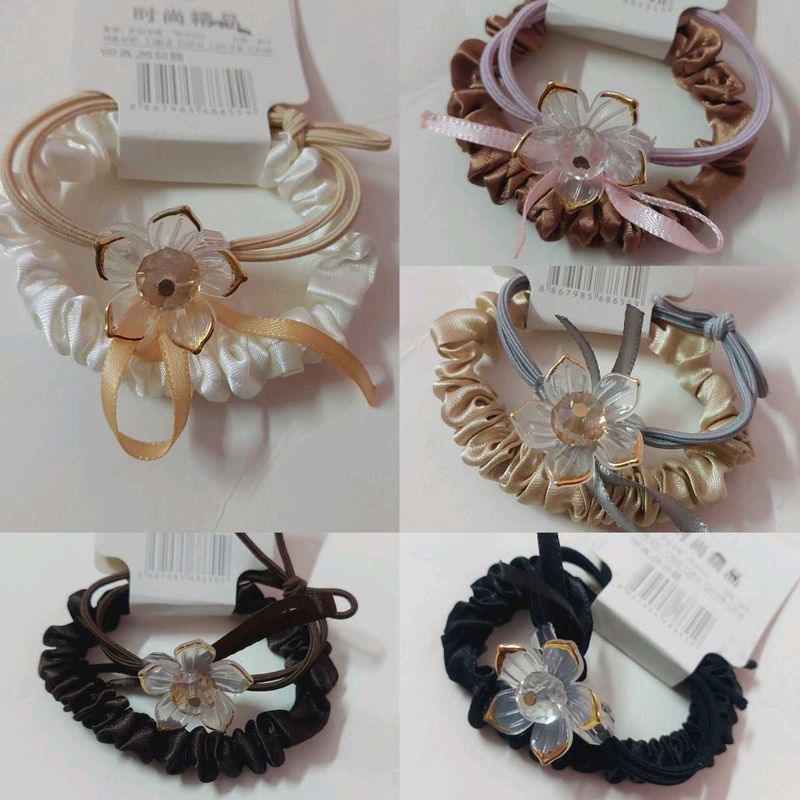 Floral Hair Tie Set, Korean bands