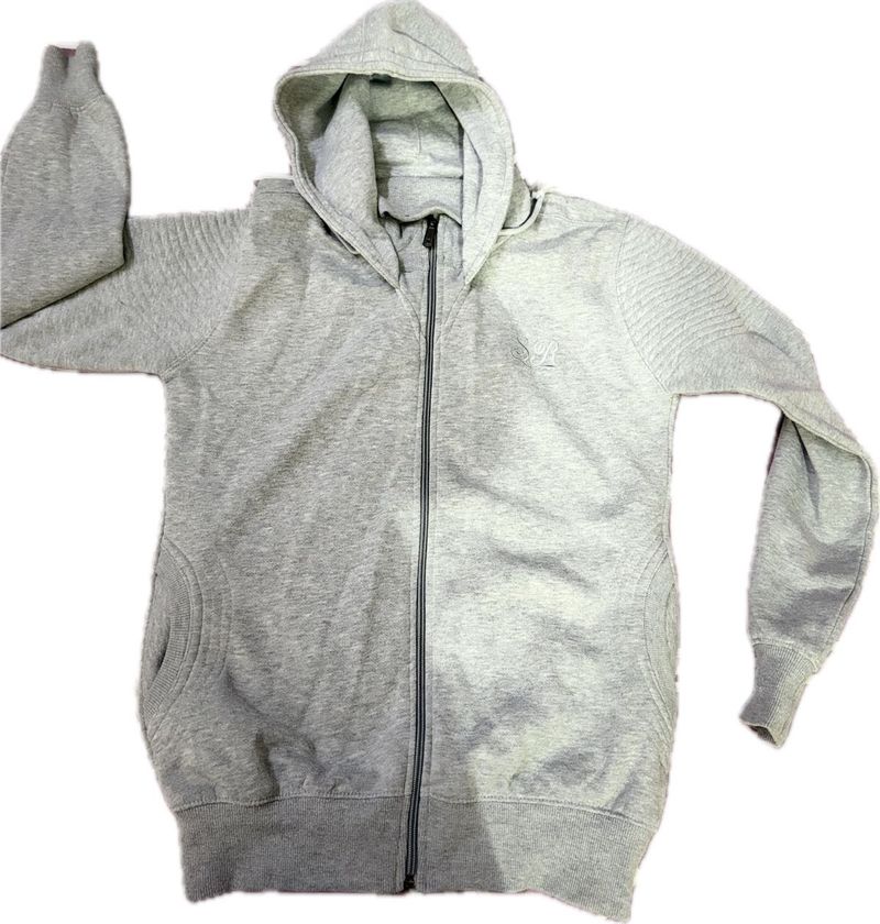 Gray Zip-Up Hoodie