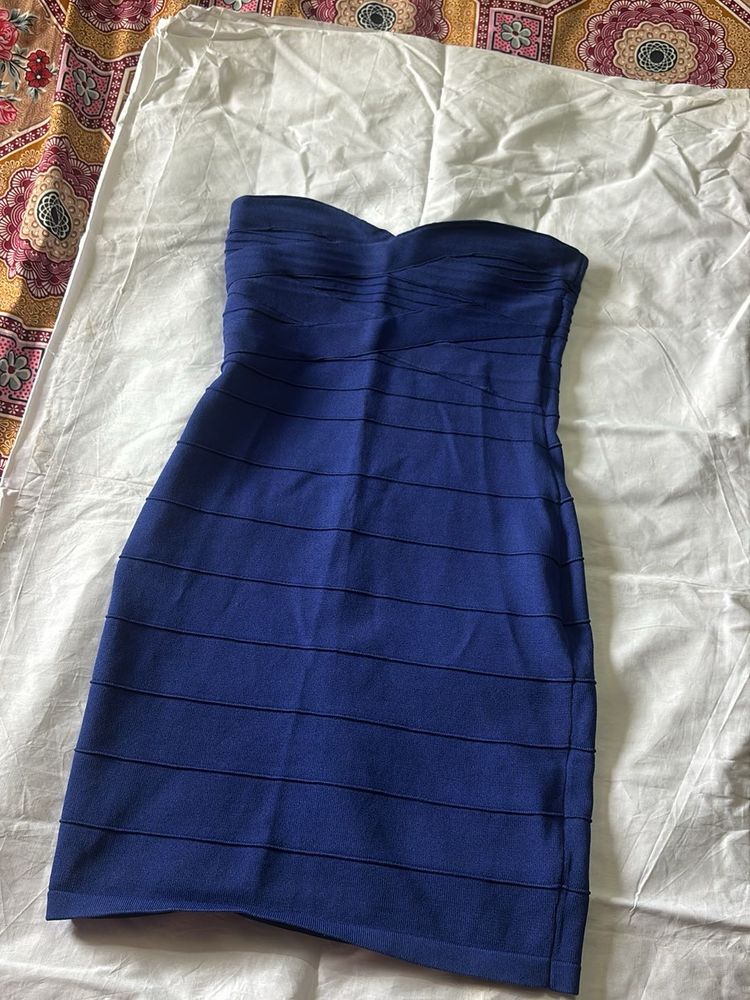 Blue Bodycon Mini Dress