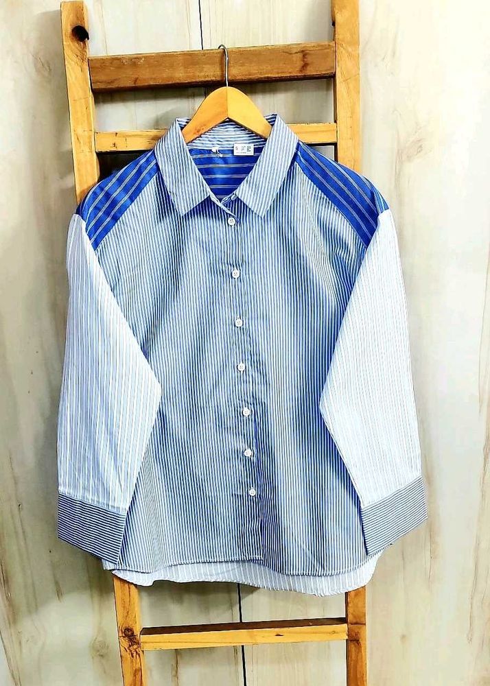 Striped  Design Fine Cotton Shirt size-42