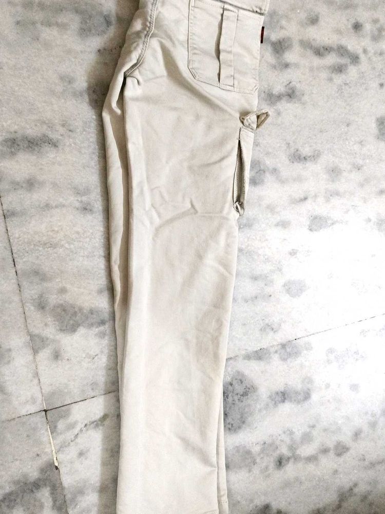Beige Cargo Pants