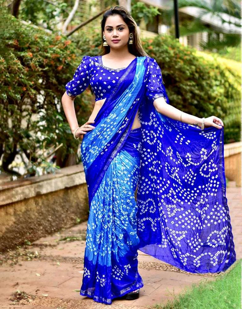 Soft Chiffon Bandhej Saree