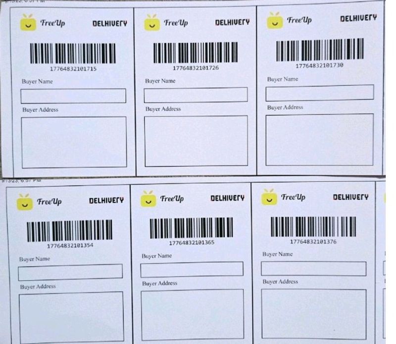 15 Shipping Labels (Freeup Apply )