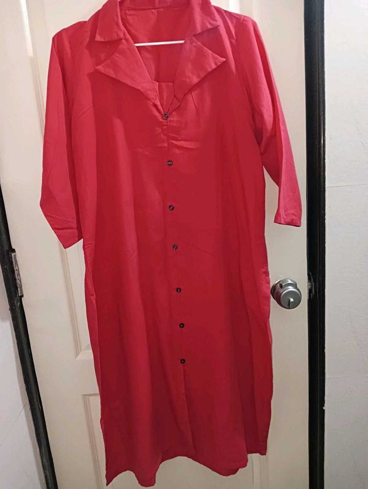Dark Orange Kurta For Women