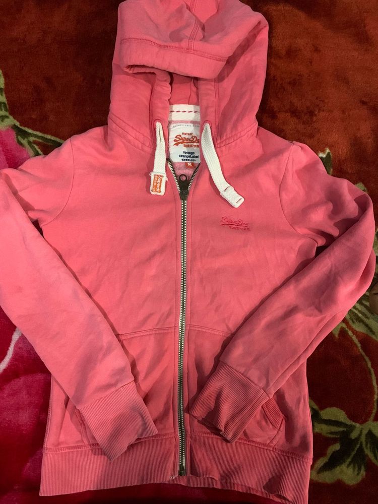 Superdry Pink Orignal Zip-Up Hoodie