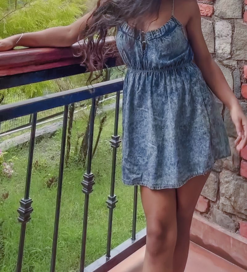 Blue Denim Cute Dress