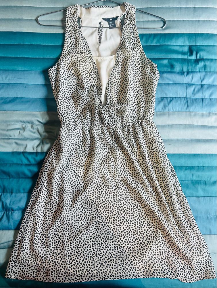H&amp;M Spotted Print Mini Dress