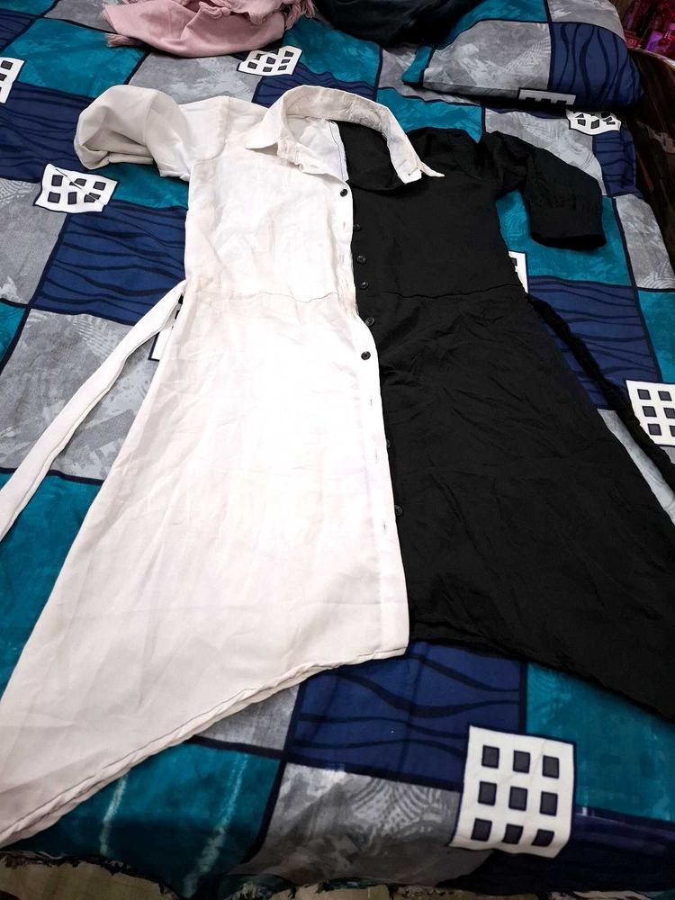 Two-Tone Shirt Dress
