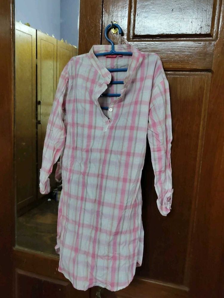 Pink Plaid Top