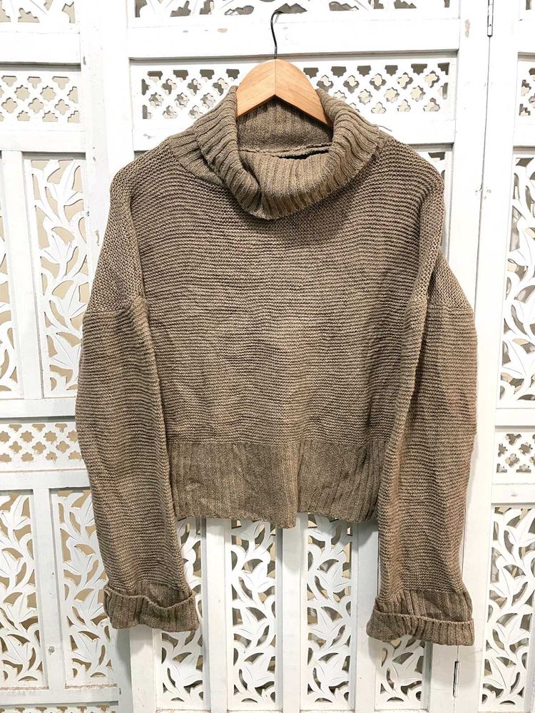 Cozy Knit Turtleneck Sweater A