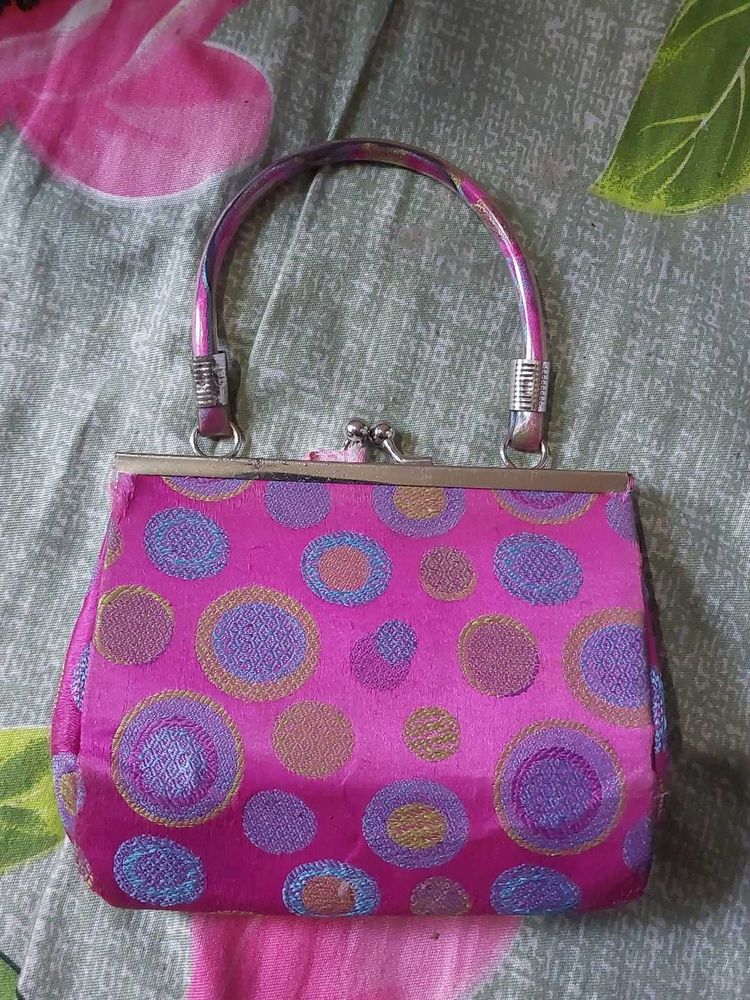 Pink Polka Dot Clutch