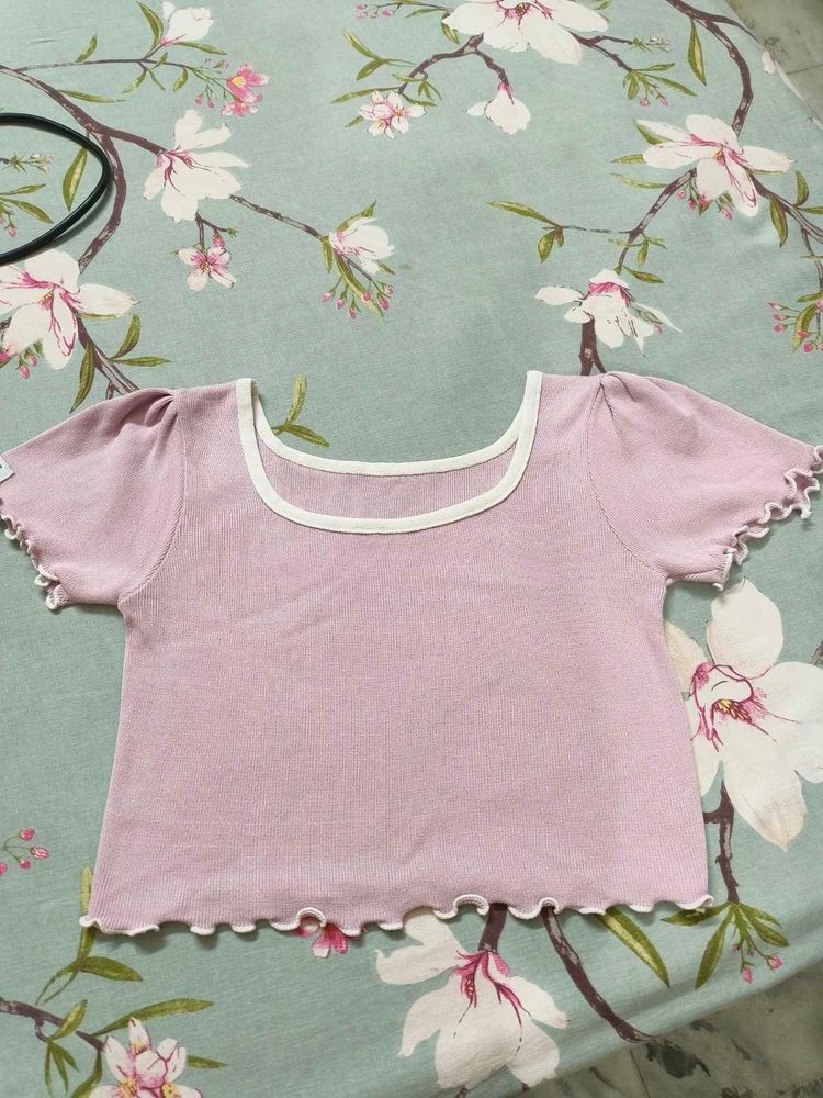 Lavender Crop Top