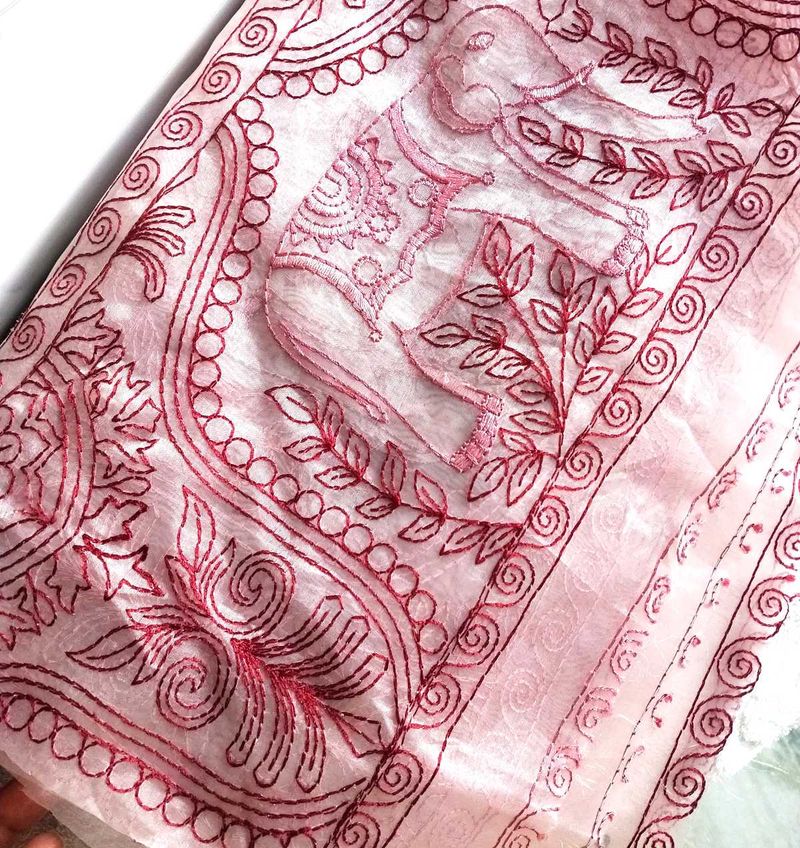 Embroidered Tissue Cloth Piece 27 inch