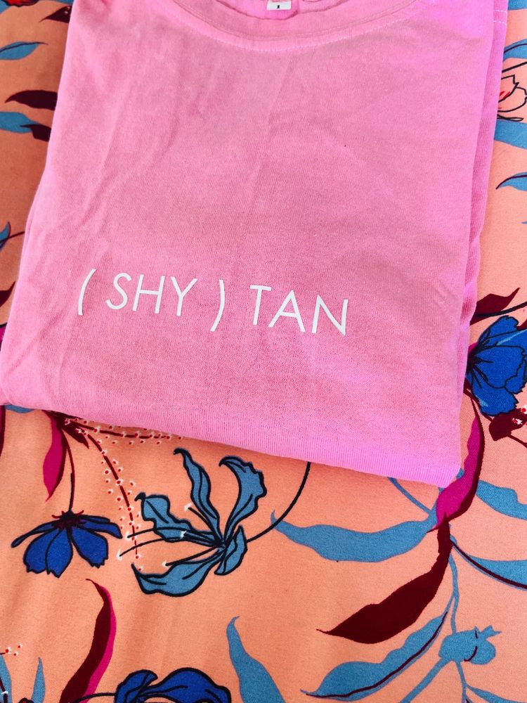 Pink Shy Tan Tee