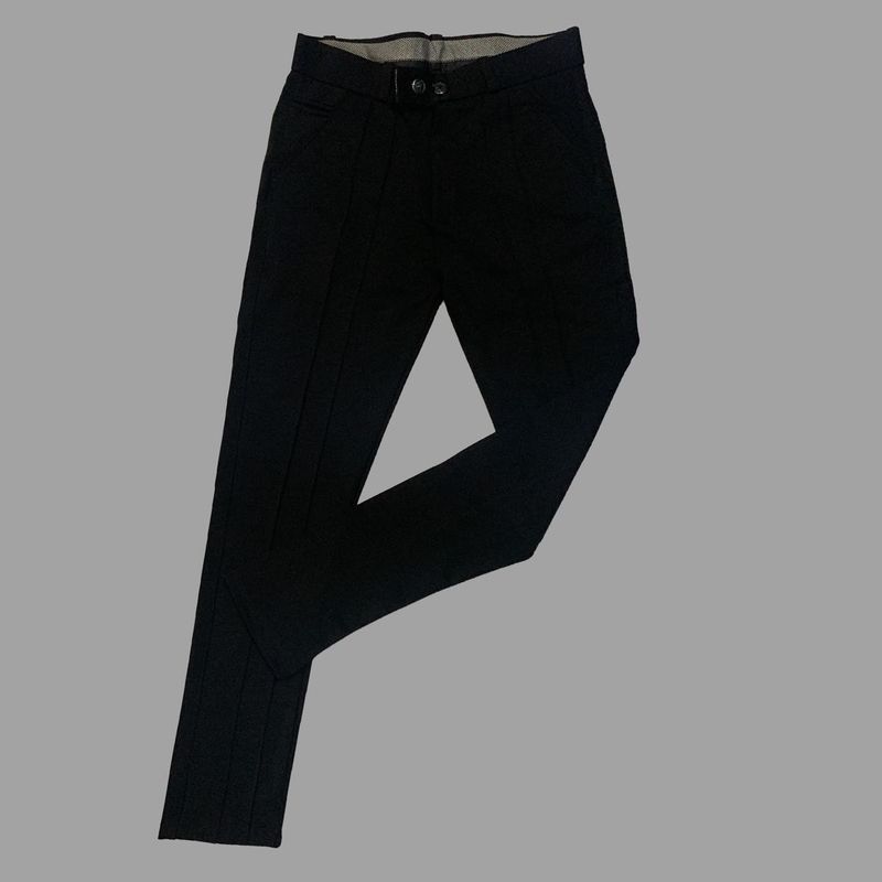 Black Straight Fit Pants For Boys Size 28