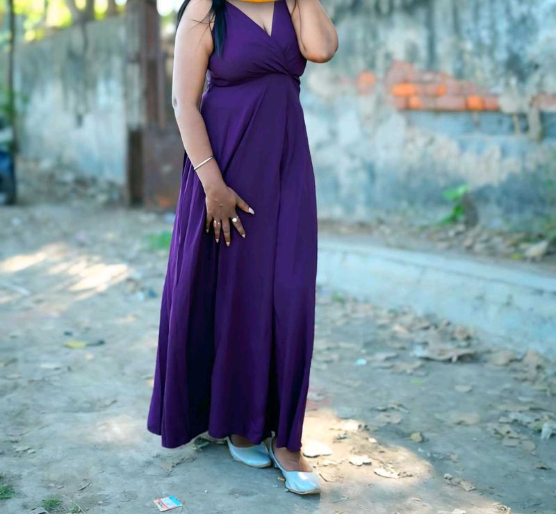 Elegant Purple Maxi Dress