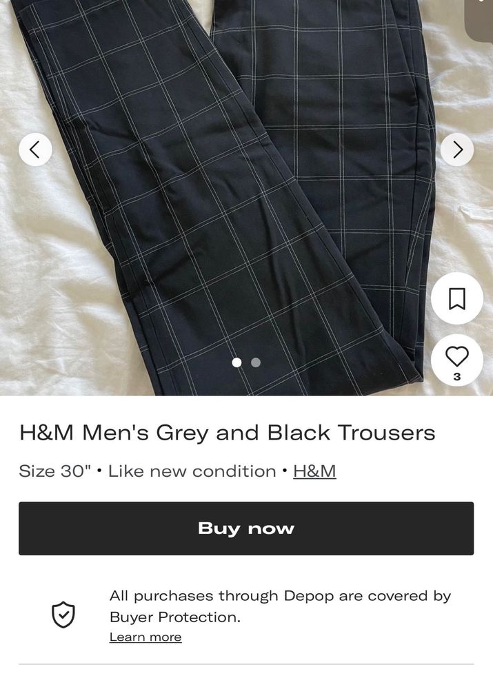 H&amp;M Men&#39;s Plaid Trousers