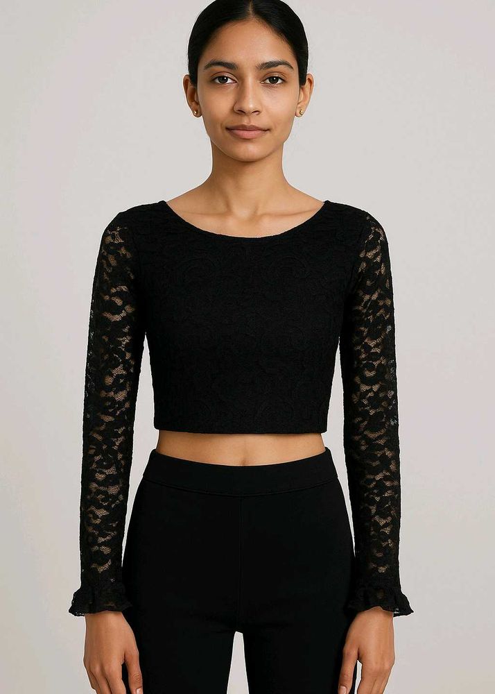 Elegant Black Lace Blouse
