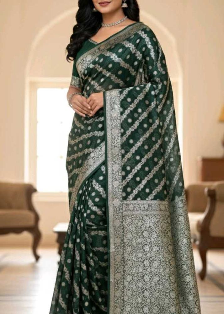 Elegant  Green Saree
