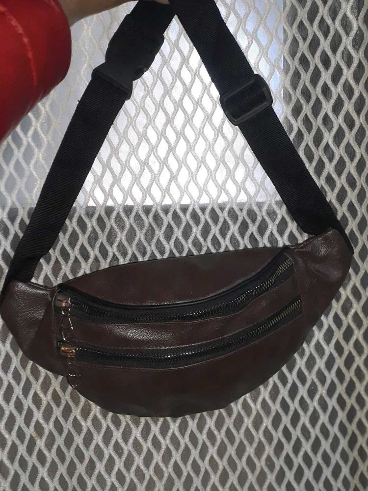 Brown Leather Waist Bag