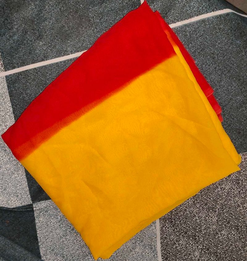 Red &amp; Yellow Saree