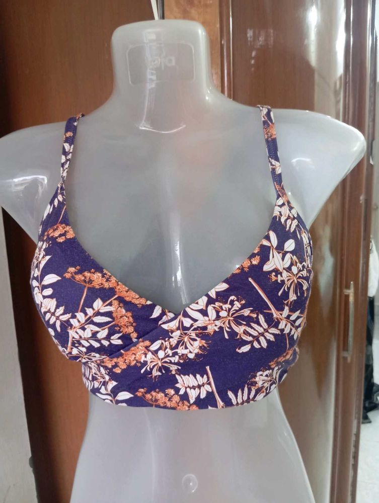 Floral Print Bra