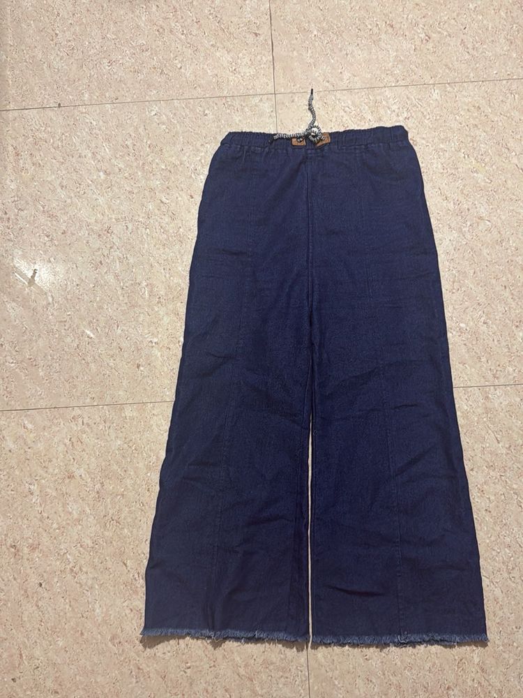 Wide Leg Denim Pants