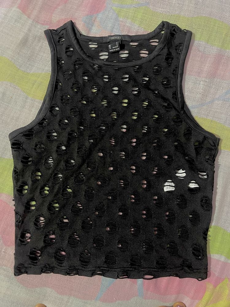 Forever 21 Black Crop Top ❌No Negotiation
