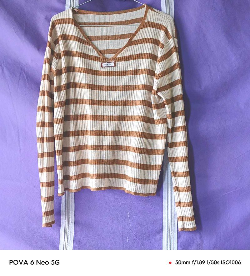 Striped Knit Top