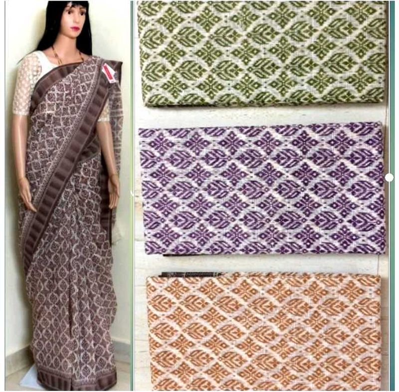 Vintage Printed Cotton Saree
