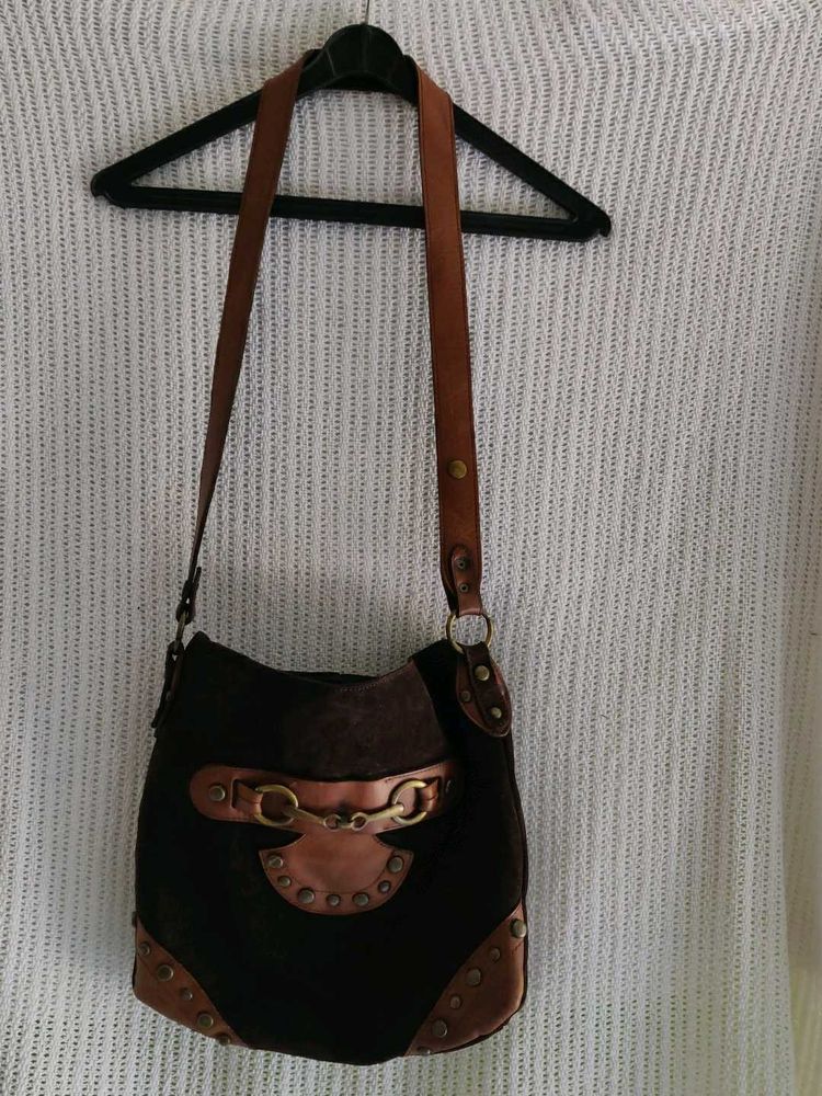 Vintage Suede Shoulder Bag