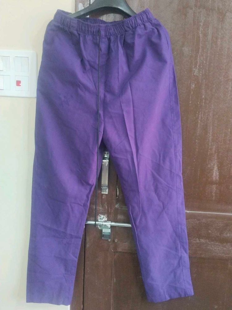 Purple Casual Pants