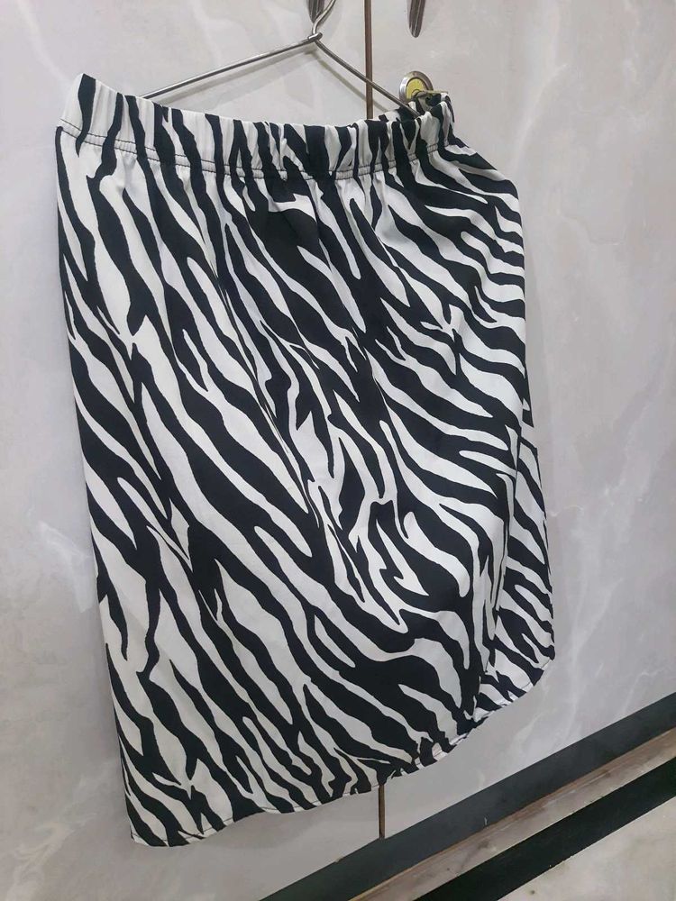 Zebra Print Skirt