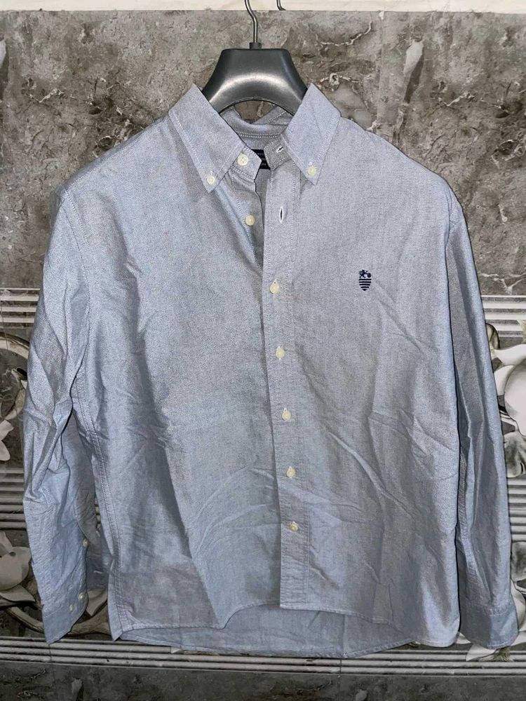 Blue Striped Button-Down Shirt