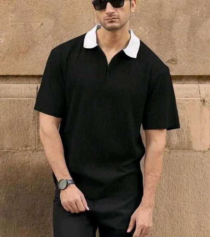 Stylish Black Polo T-Shirt