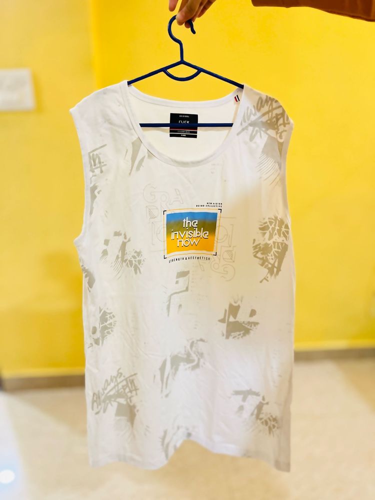 White Printed T-Shirt