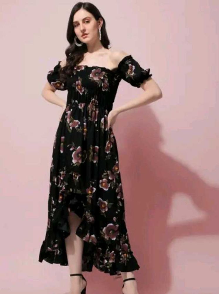 Floral Off-Shoulder Maxi Dress