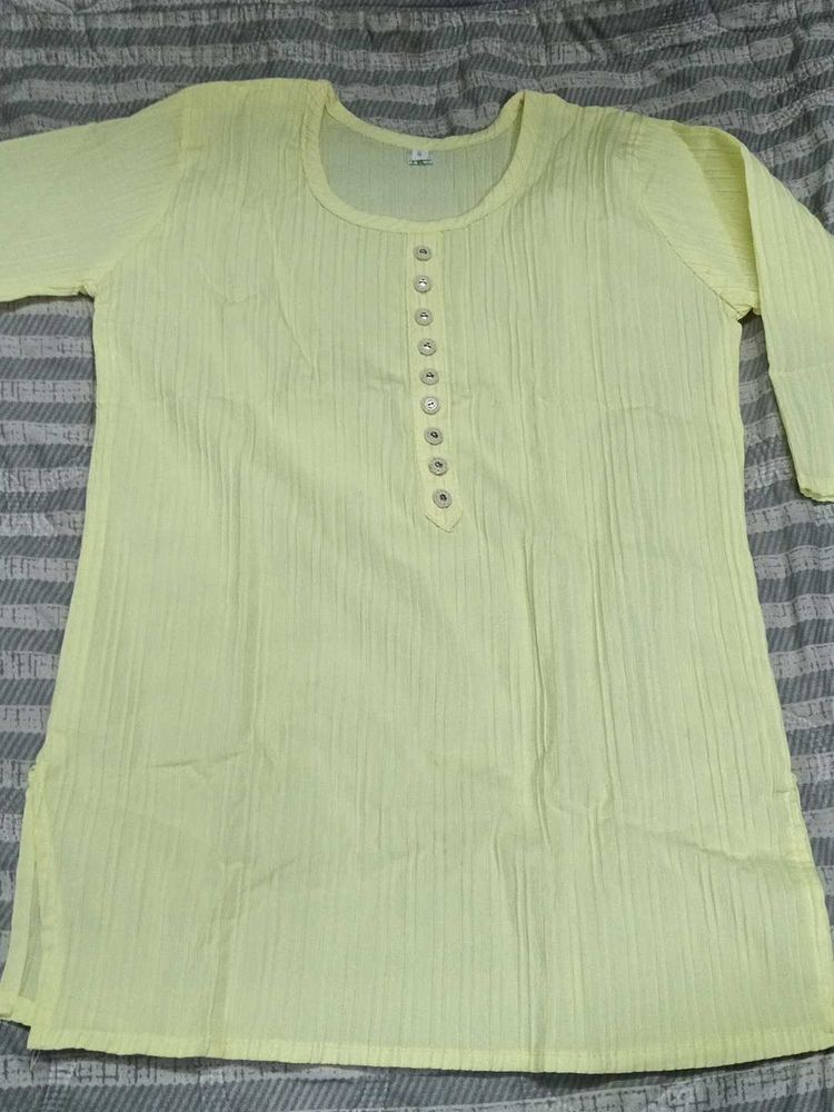 Yellow Button-Down Top