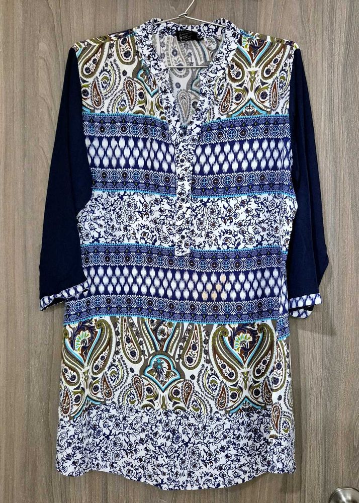 Paisley Print Tunic Top