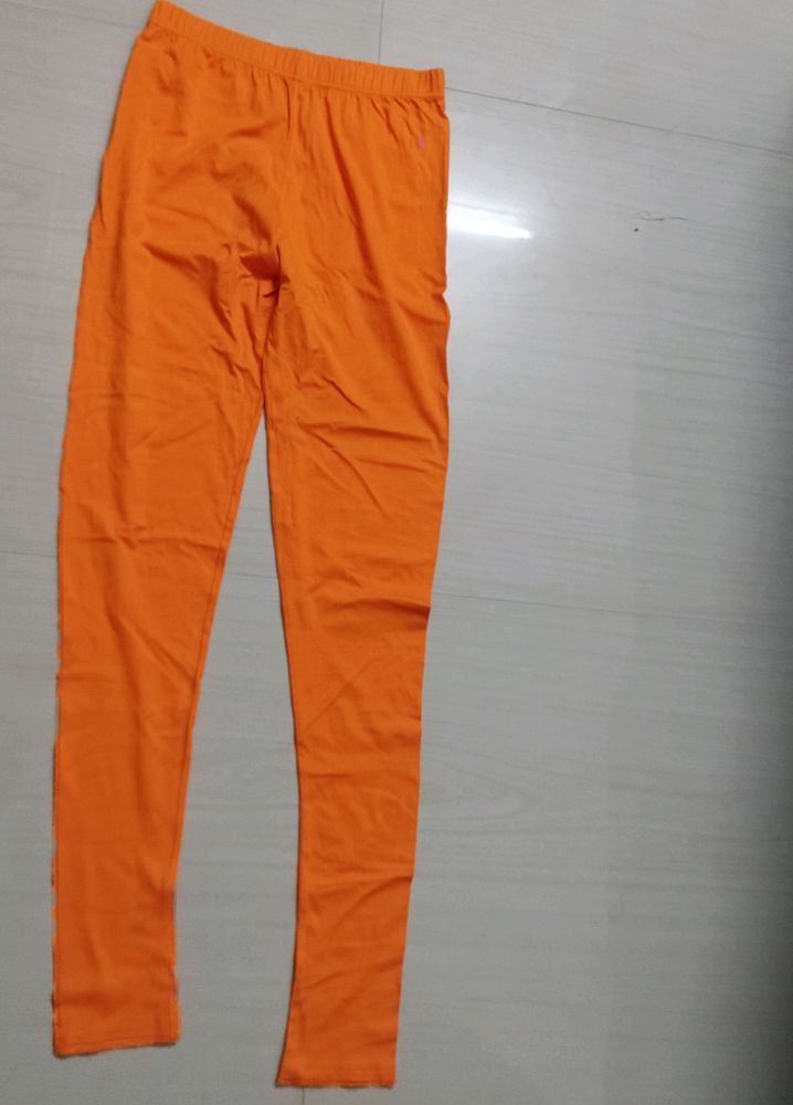 Orange Legging And Shawl