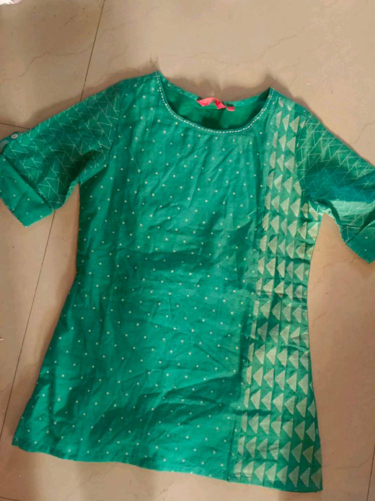 Green Polka Dot Tunic