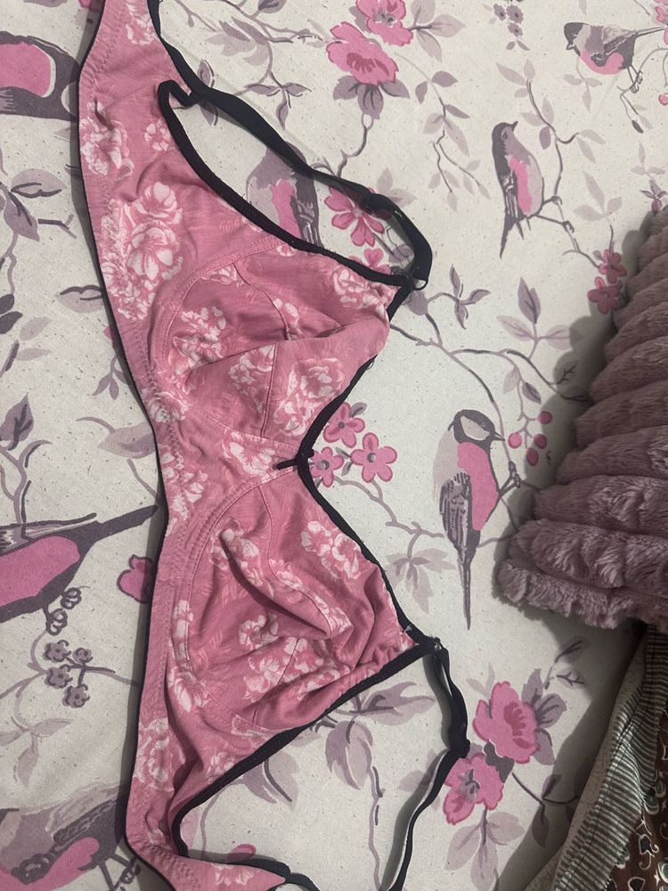 Clovia Floral Pink Bra, Bust- 36 C