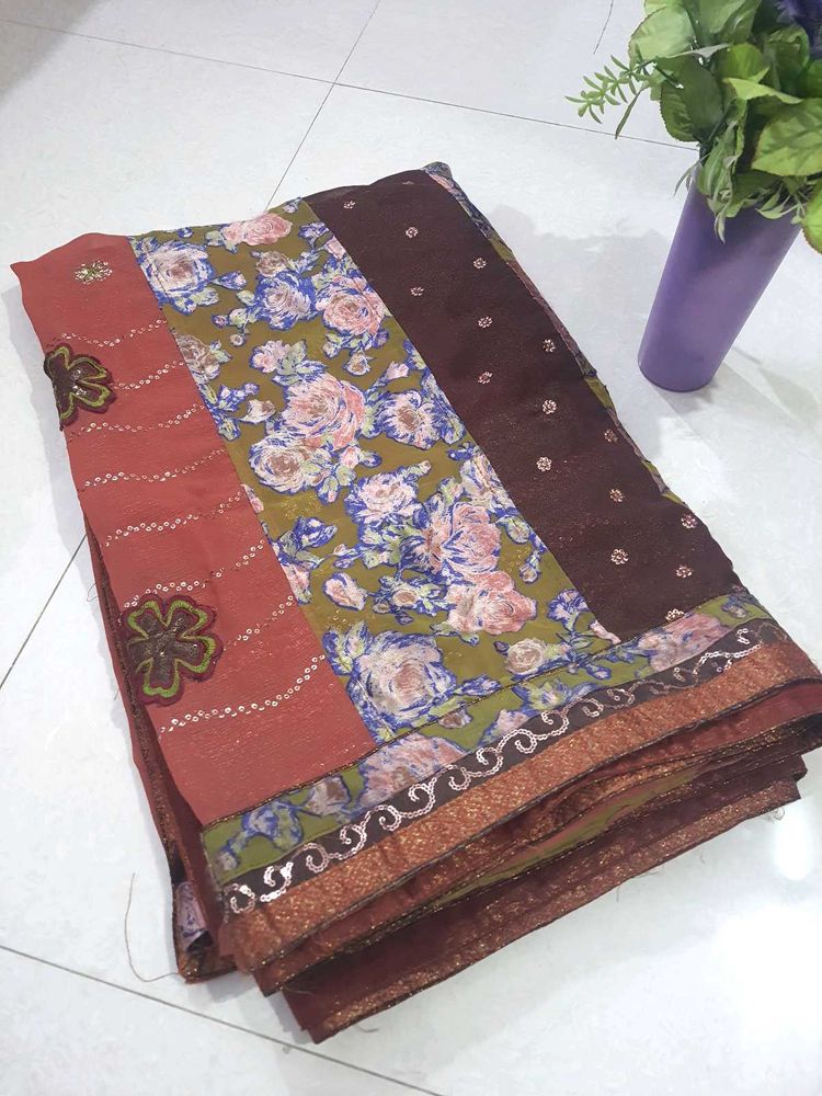 Fancy Saree With Embroidered