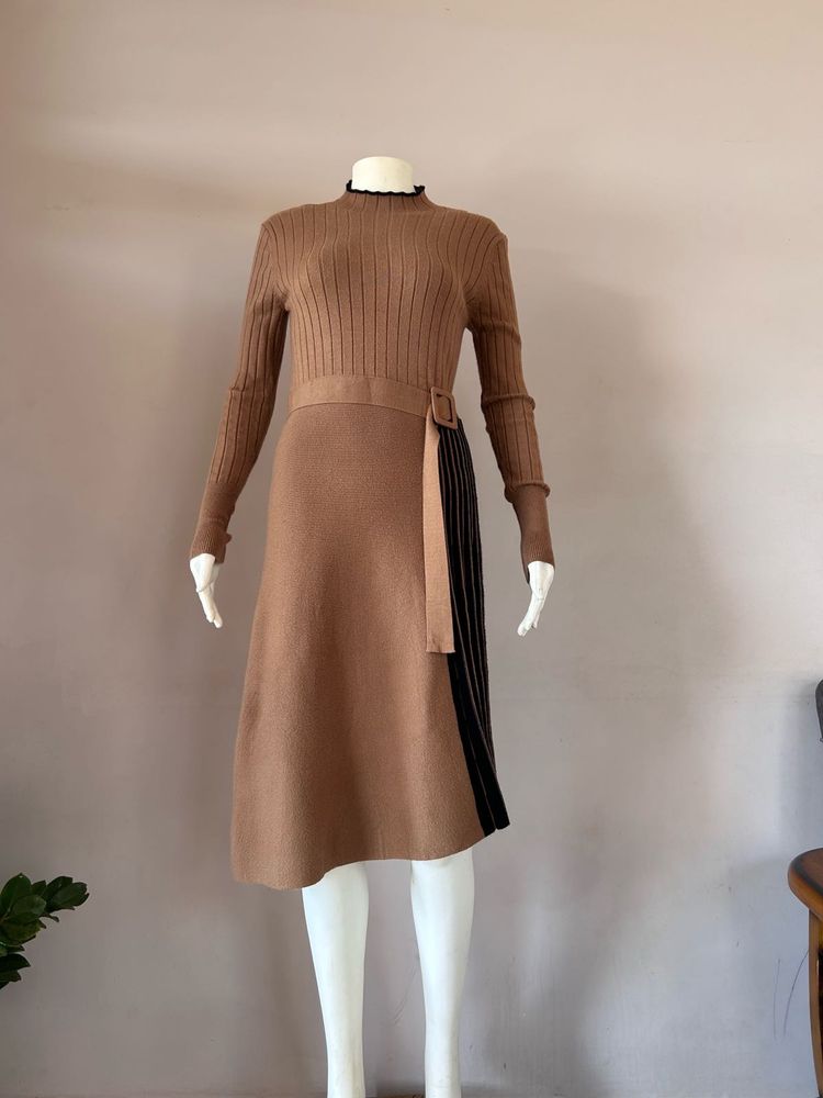 Brown Sweater Dress Fixed Price