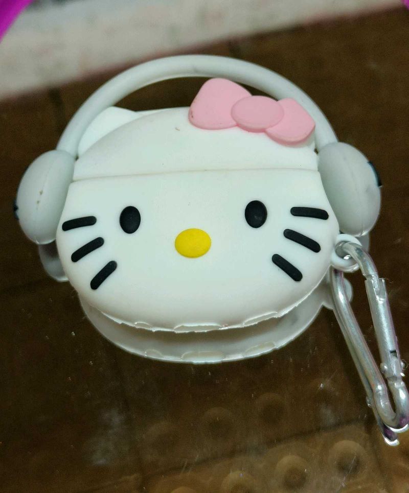 Cute Hello Kitty AirPods Case with Keychain Hook