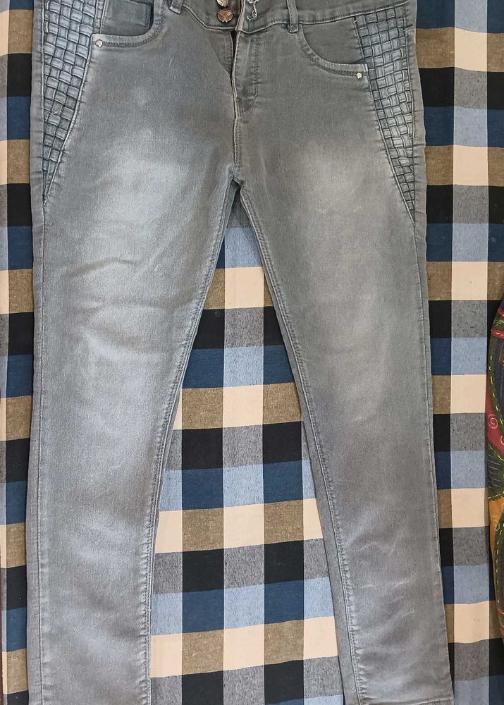 Grey Denim Jeans