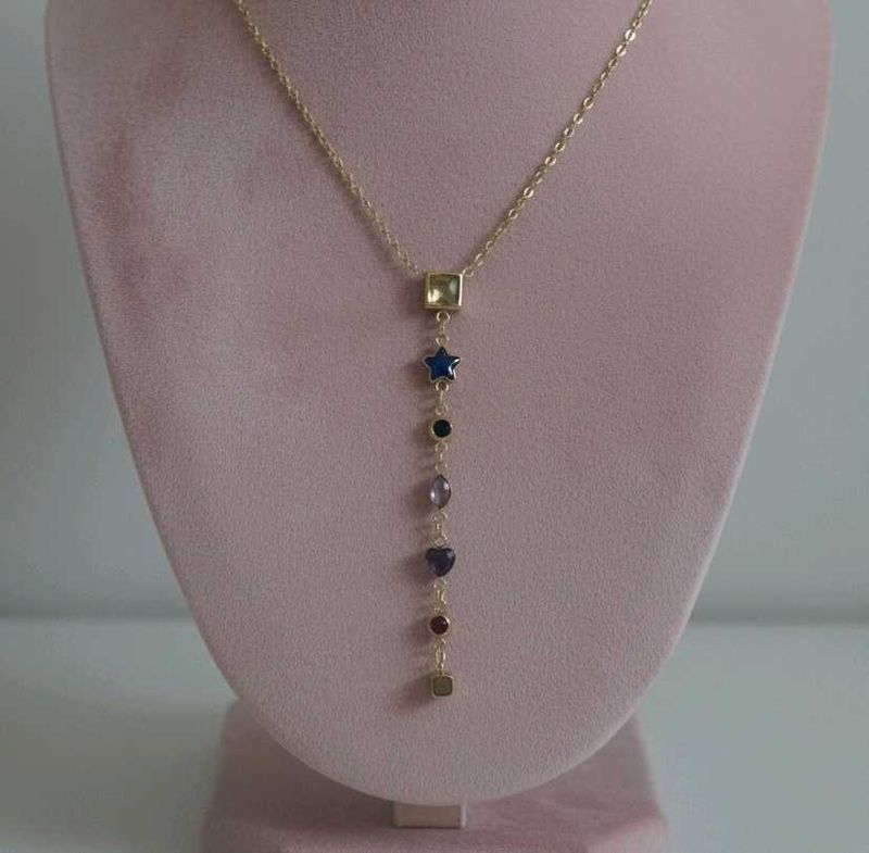 Colorful gem cascade anti tarnish