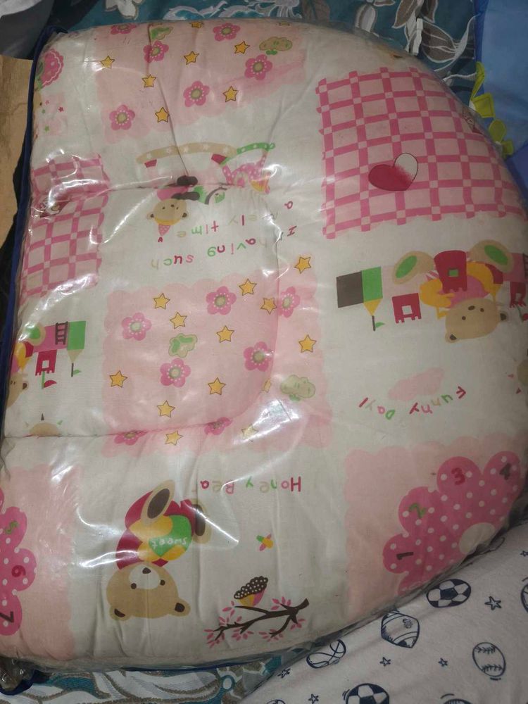 Baby Pink Bed With Pillow